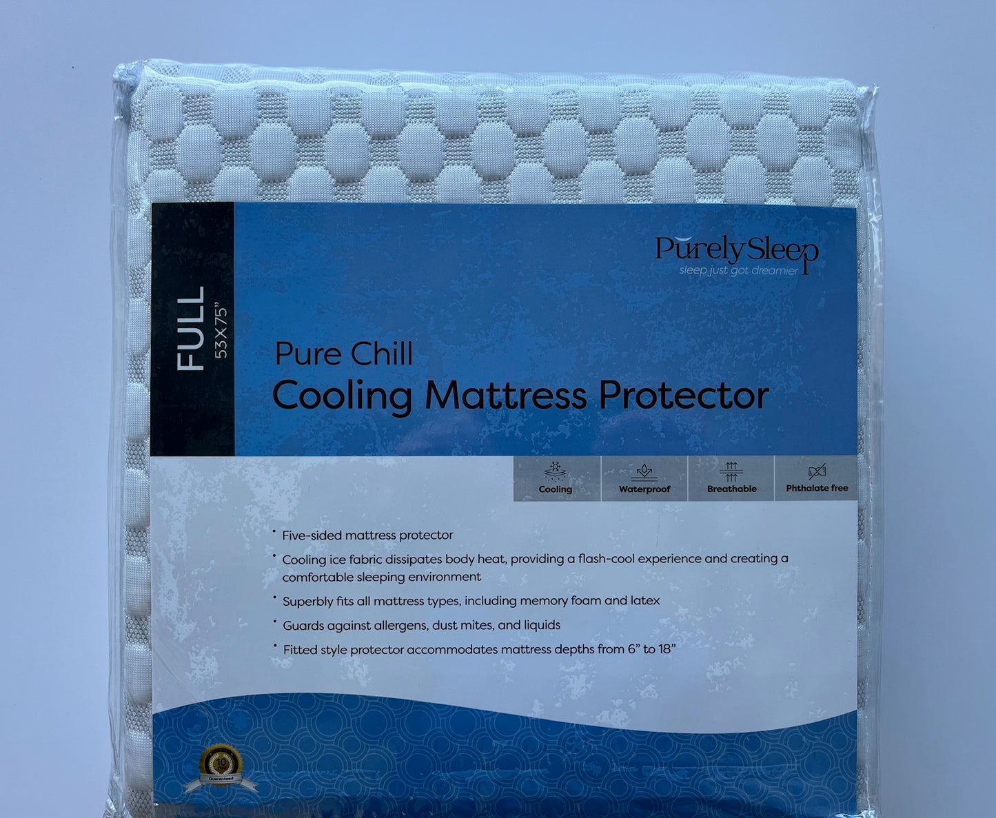 Purely Sleep Cooling Waterproof Mattress Protector
