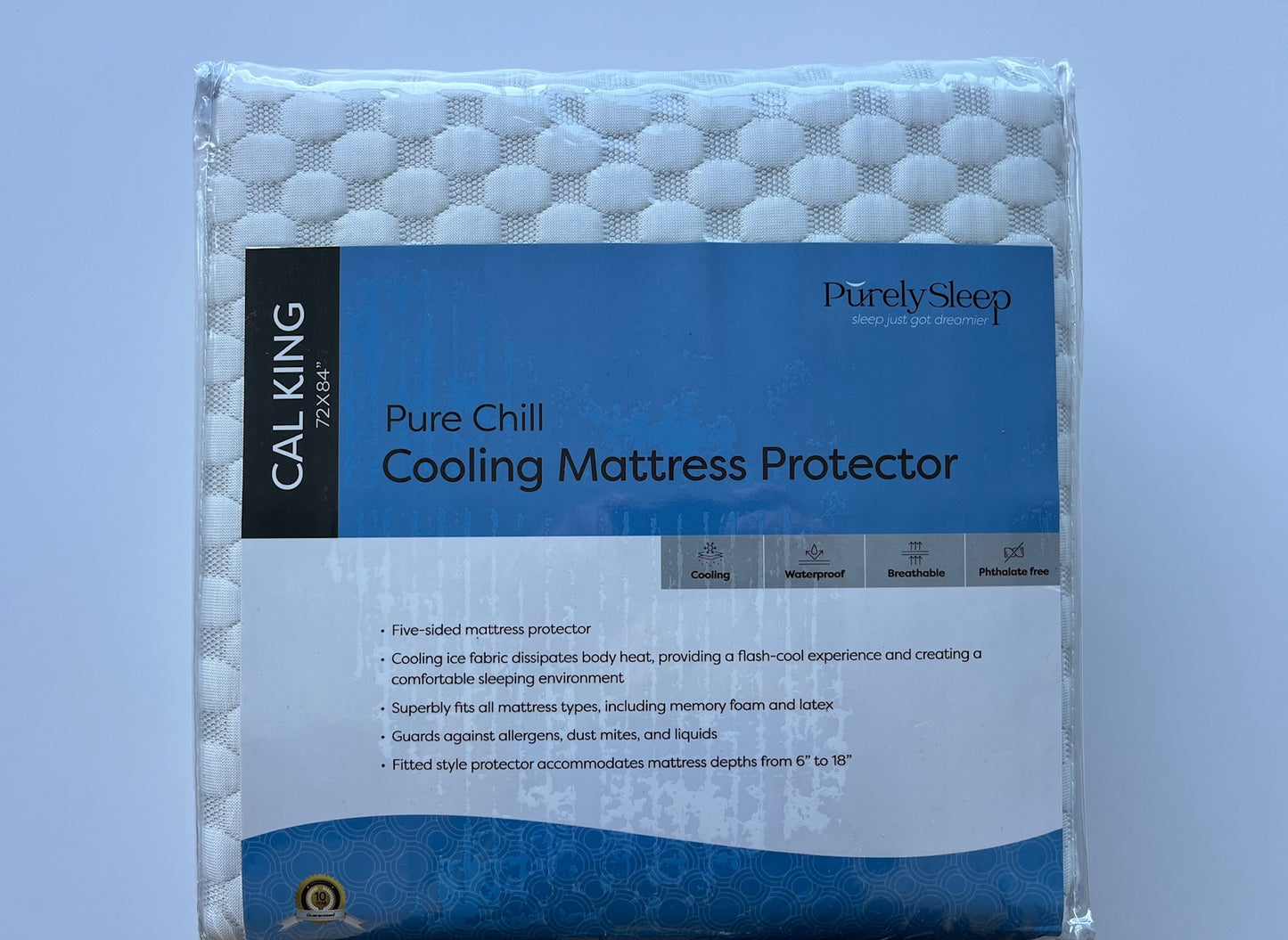Purely Sleep Cooling Waterproof Mattress Protector