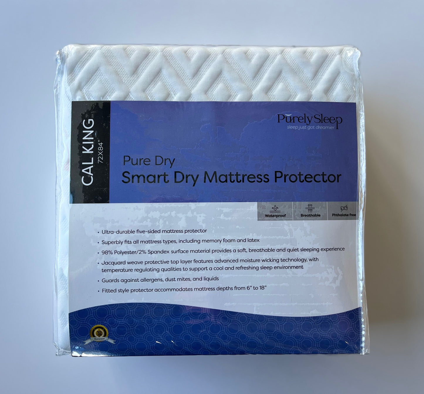 Purely Sleep Smart Dry Waterproof Mattress Protector