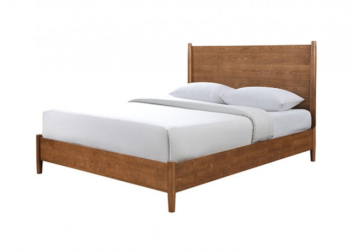 Queen Mid-Century Modern Wood Bed