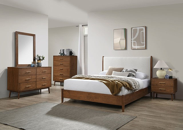 Queen 4 Piece Mid-Century Modern Bedroom Set