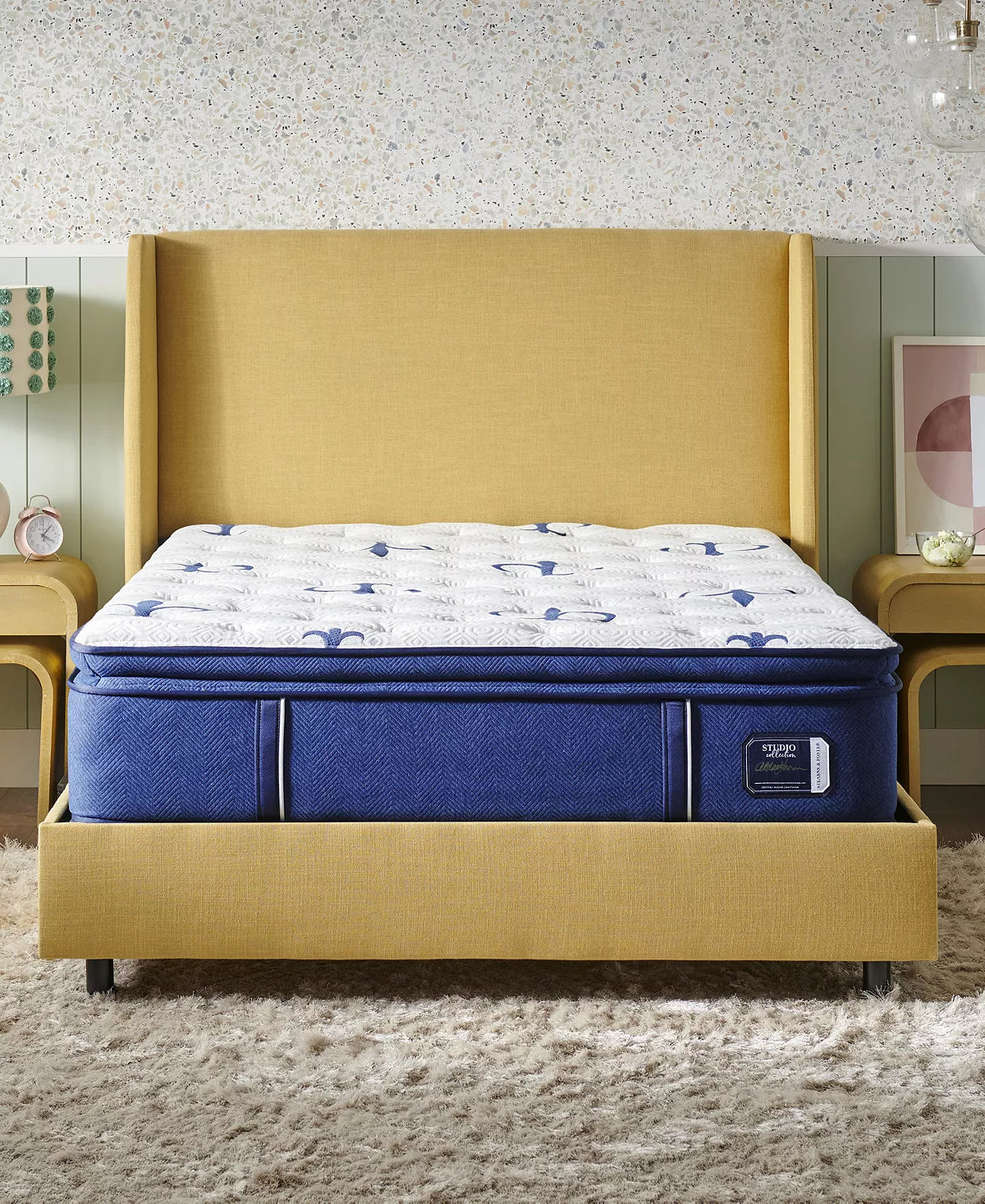 stearns and foster mattress in yellow bed frame