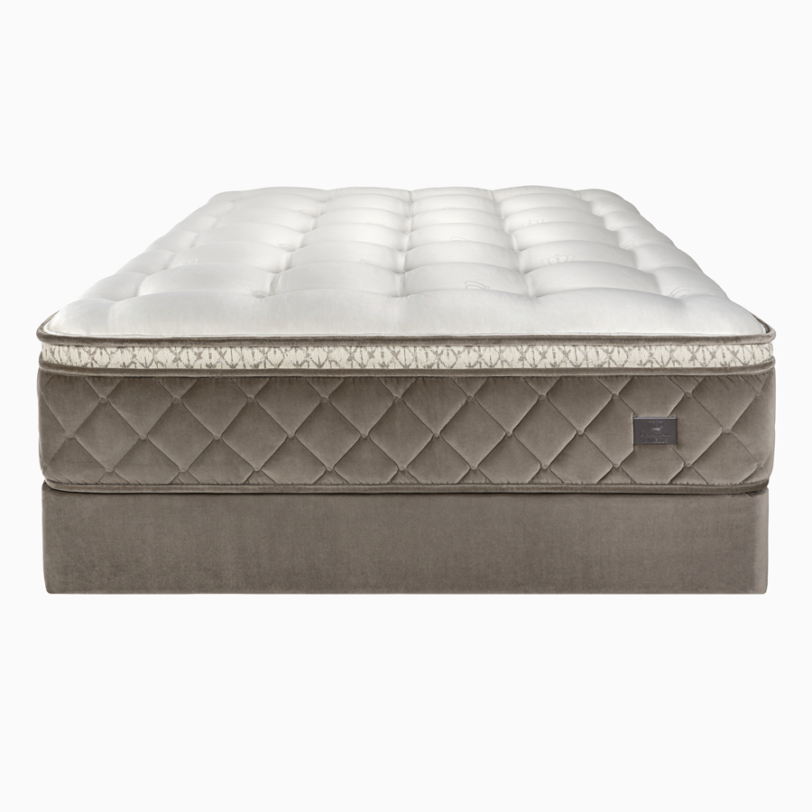 Medium feel handcrafted Chattam and Wells Ashford luxury mattress on display in our San Diego showroom.