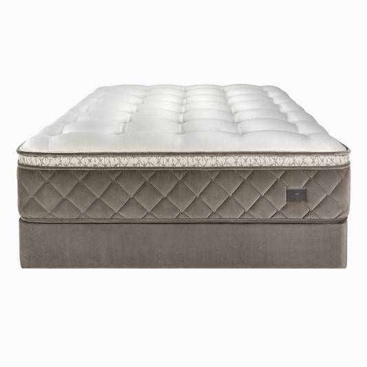 Medium feel handcrafted Chattam and Wells Ashford luxury mattress on display in our San Diego showroom.