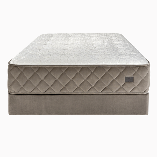 Plush handcrafted Chattam and Wells Chantilly luxury mattress on display in our San Diego showroom.