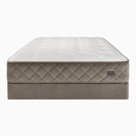 Traditional handcrafted Chattam and Wells Lismore luxury mattress on display in our San Diego showroom.