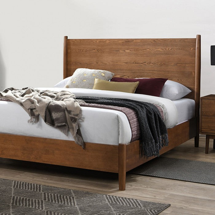 Queen Mid-Century Modern Wood Bed