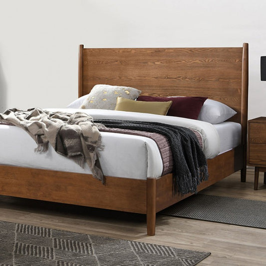 Queen Mid-Century Modern Wood Bed