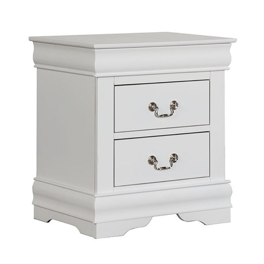 Louis Philippe White Nightstand