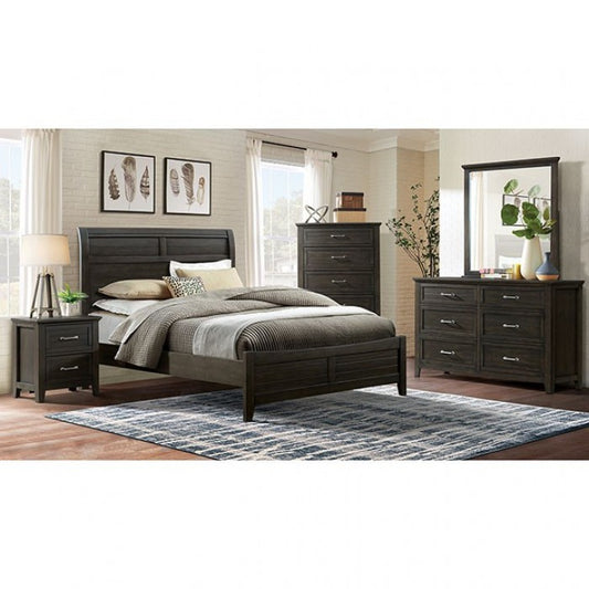 Queen 4 Piece Walnut Bedroom Set