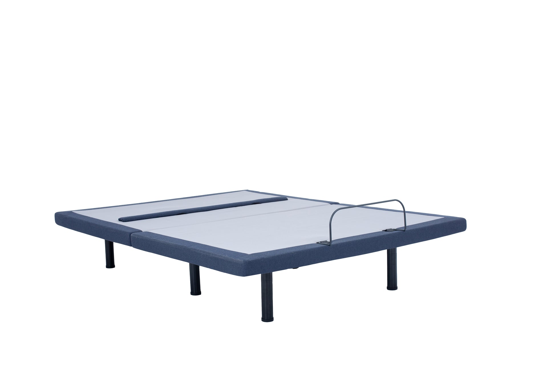 Sleek fully flat view of the 3.5-inch ultra-low profile Purely Sleep NXPS650 zero-clearance smart bed frame.